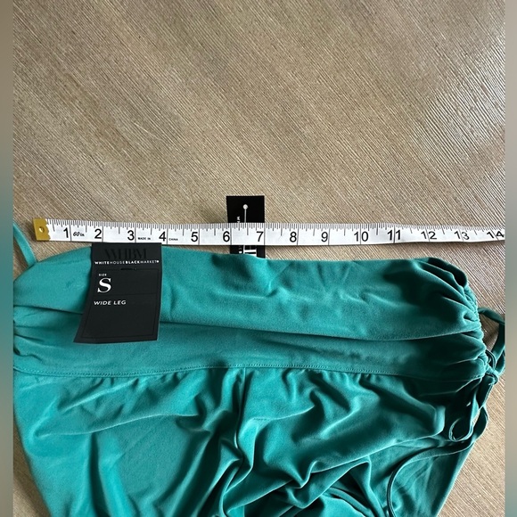 White House black market  wide leg ruched waist small green pants - Picture 13 of 13